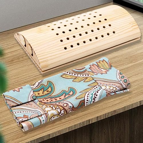 Miniatura 6 de SEWACC Almohada de moxibustión de madera para sauna, reposacabezas de sauna, almohada de respaldo de sauna, almohada lumbar para cuello de madera,