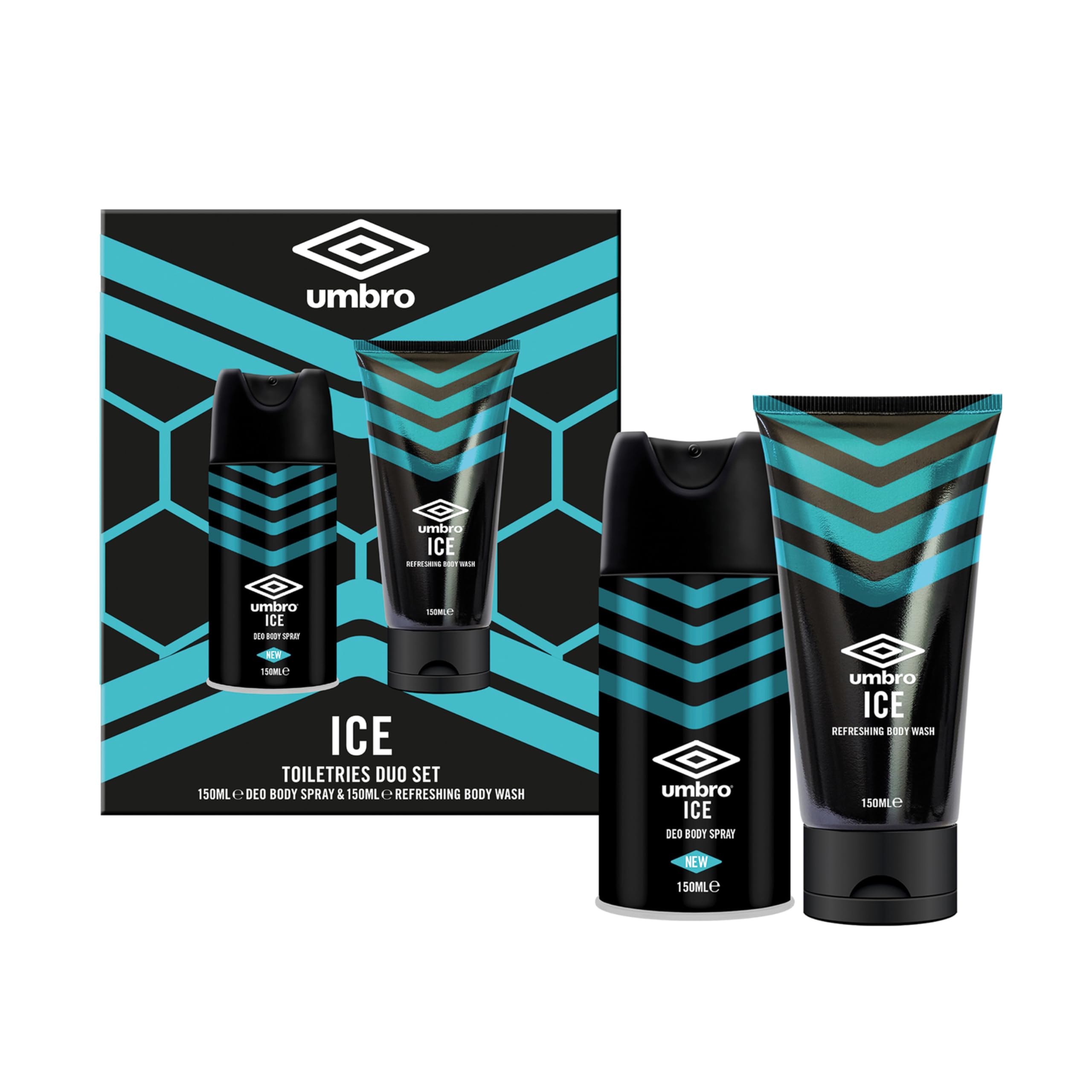 Umbro Ice Duo Gift Set for Men – 150ml Body Spray & 150ml Body Wash