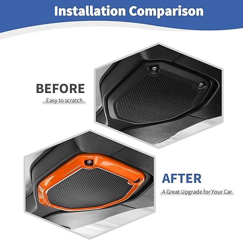 Miniatura 2 de RT-TCZ Para Wrangler JL Cubierta Del Altavoz De Techo Superior Trim Naranja Para Jeep Wrangler JL JLU Gladiator JT 2018-2023 Naranja Accesorios