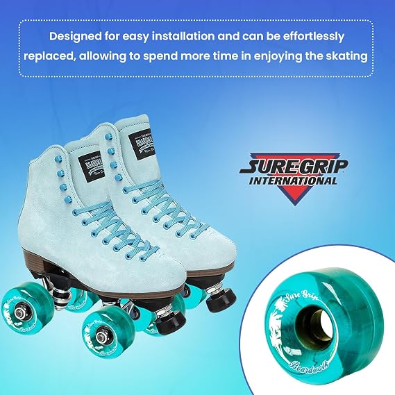 Sure-Grip Boardwalk Outdoor Roller Skates Wheels, Set of 8 Wheels