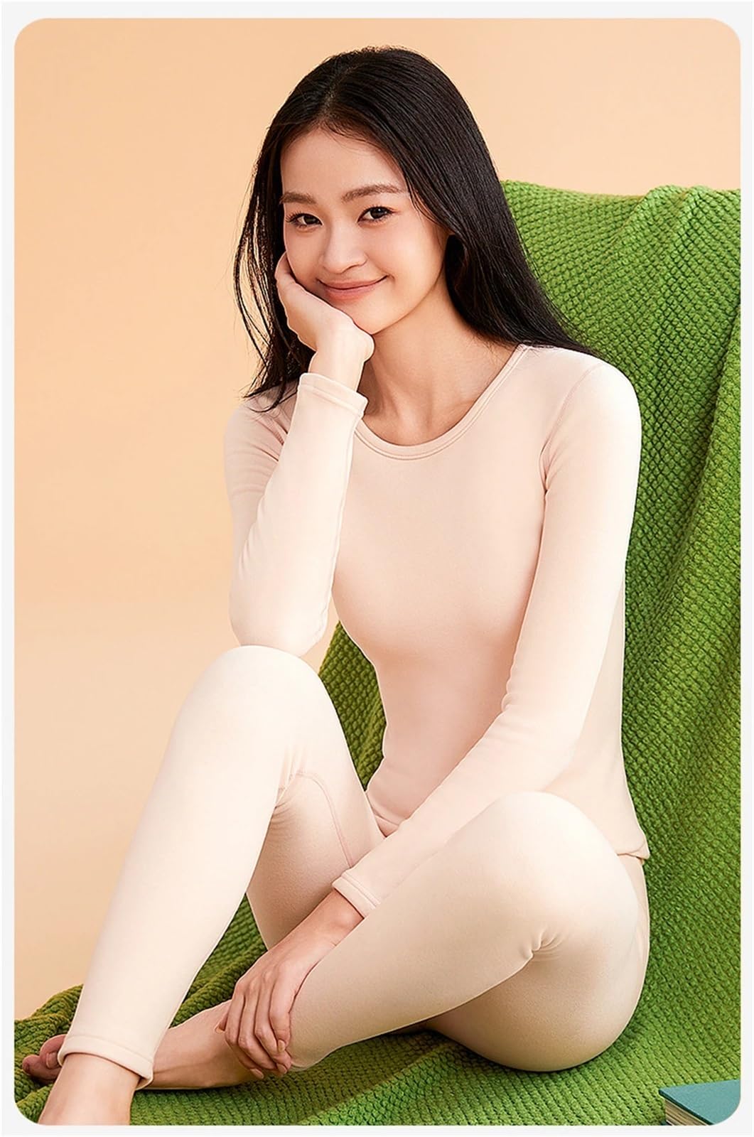 Conjuntos Térmicos Para Mujer Ropa interior térmica sin costuras for mujer, pantalones de manga larga con cuello redondo, conjunto de dos piezas, traje de lencería suave y cálido de terciopelo Conjunt