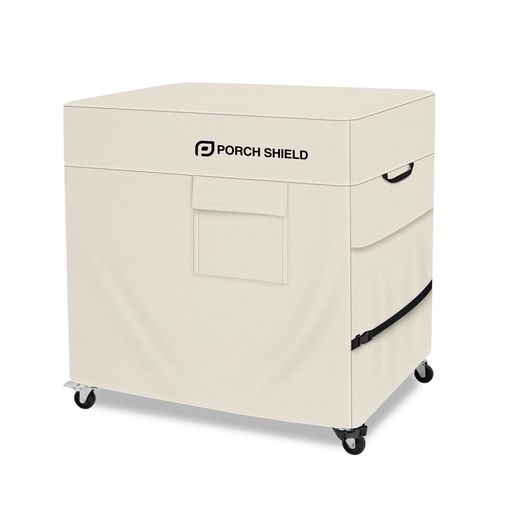 Porch Shield Waterproof Rolling 80-100 Qt Cooler Cart Cover Fits Most Patio Ice Chest Party Cooler (Light Tan, 40"L x 20"W x 32"H)