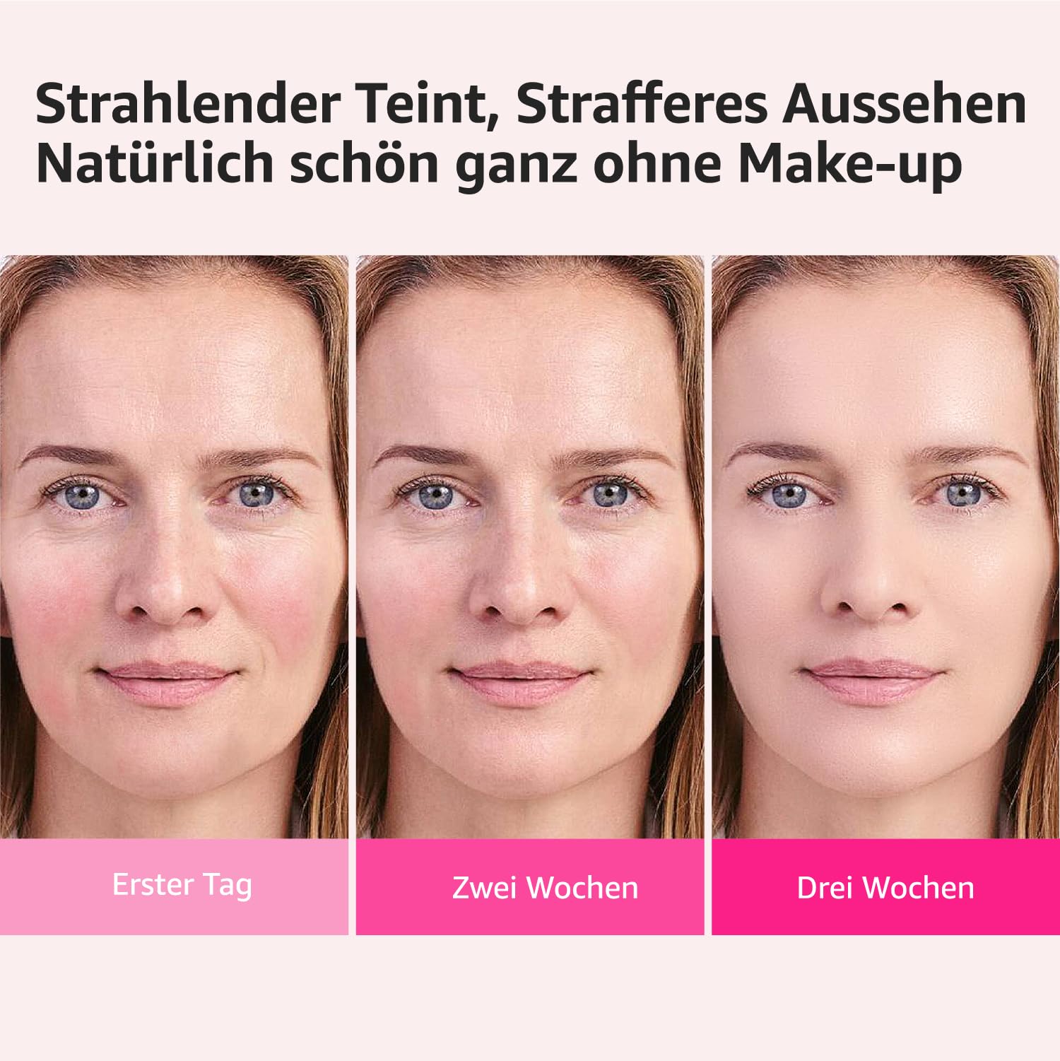 IFAE LED Gesichtsmaske, 630nm&830nm Silikon Rotlichtlampe Gesicht, 396 Chips Rotlicht Maske Gesicht mit 5/10/15/20 Timer, Gesichts & Halsmaske, Wiederaufladbar und Ergonomisches Design(Hellrosa)