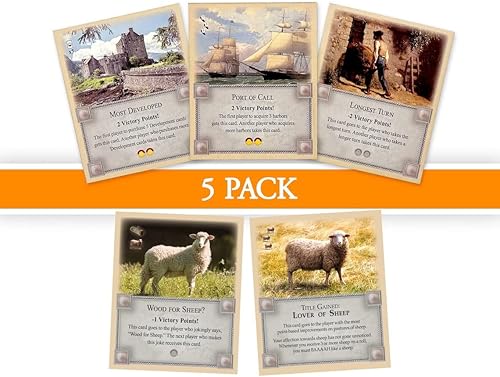 Miniatura 2 de Paquete de 5 tarjetas de puntos de victoria compatibles con Catan's Settlers of Catan 5 edición, Seafarers, Cities and Knights y expansiones de Catan