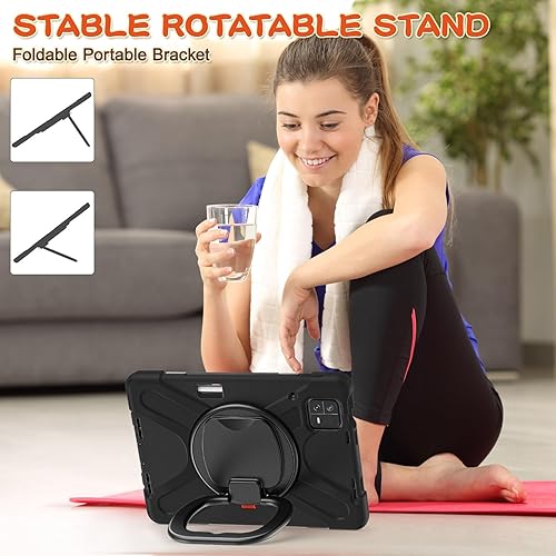 Miniatura 3 de Funda resistente para tablet Pad 6 6 Pro, funda para tableta con soporte, funda plegable delgada para Pad 6 6 Pro, rotación de 360, correa de hombro