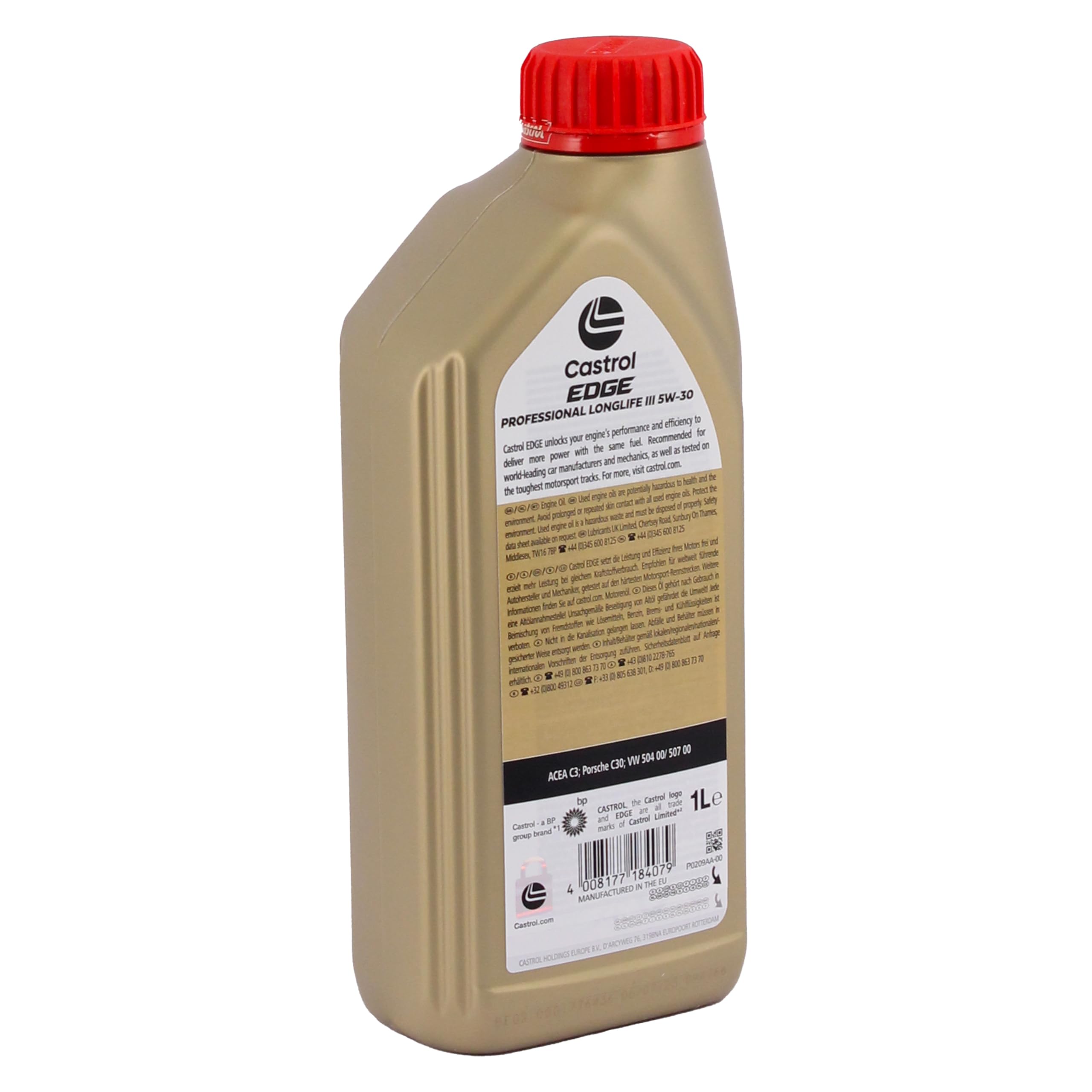 Olio motore 5w30 benzina diesel lubrificante Castrol Edge Professional LongLife III 5w-30 con Portachiavi Cavatappi conf. 6x1lt