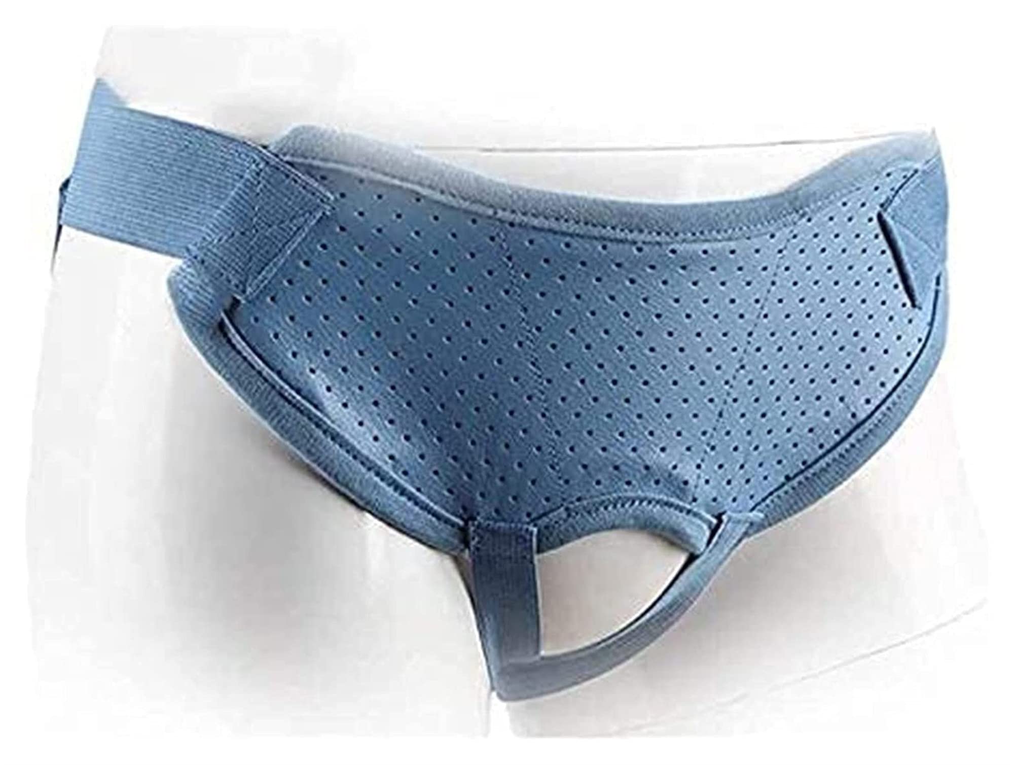 Ceinture en treillis pour hernie double pour hommes, ceinture en treillis de soutien pour hernie inguinale pour hommes attelle latérale droite gauche avec coussinets de compression et sangles d'