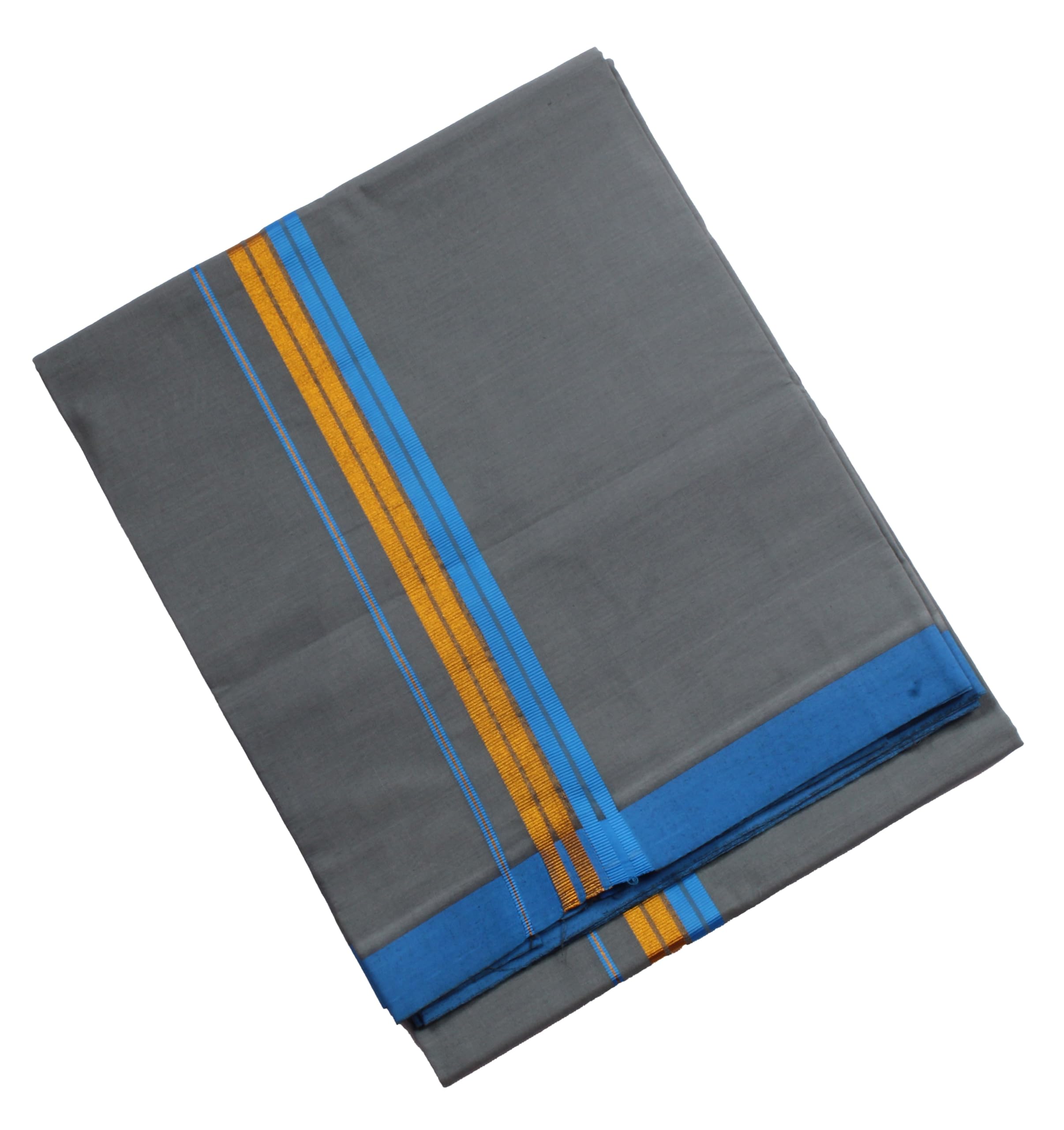Hornbill Enterprises Pure cotton Men's Single Dhoti-2.00 meter/Lungi/Mundus 2 Border Set of 1-picture-21