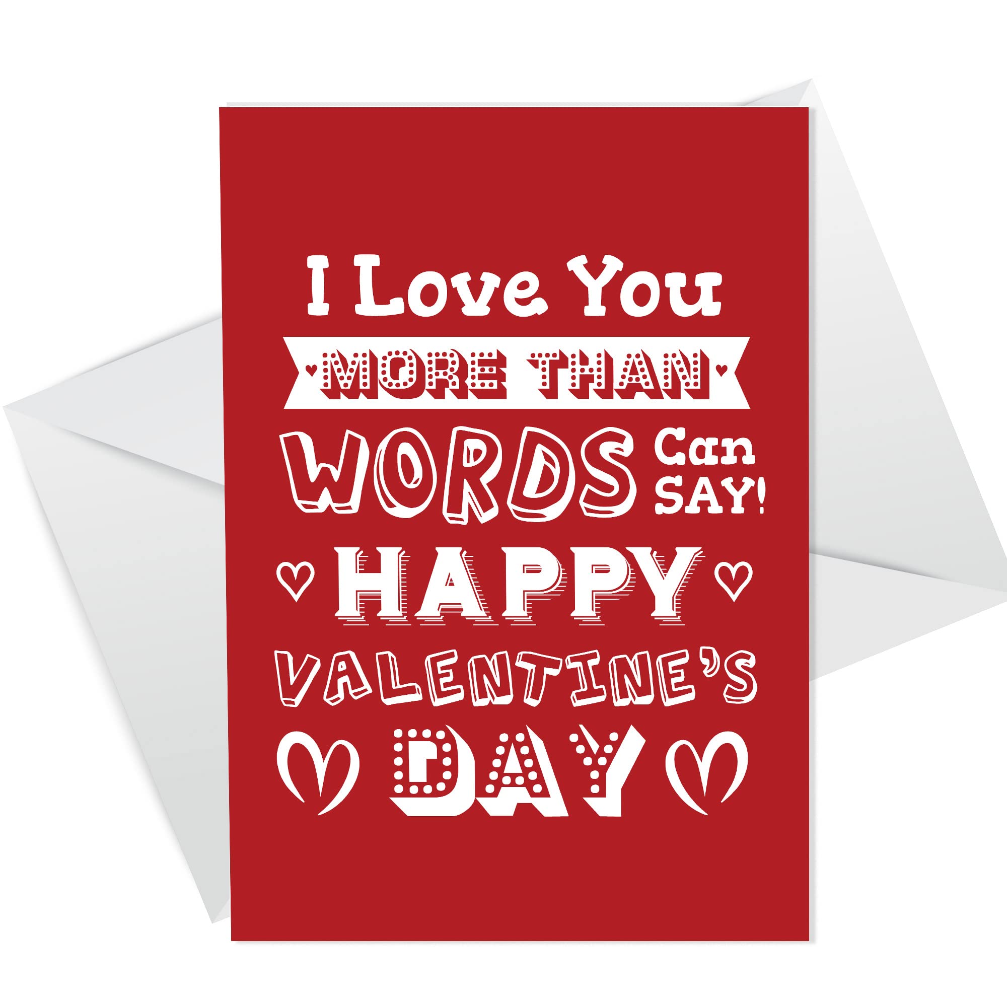 RED OCEAN Happy Valentines Day Card For Your Partner Novelty Valentines Card For Him Her