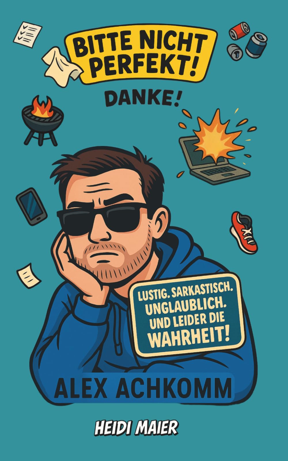 Alex Achkomm - Bitte nicht perfekt, Danke! Sarkastisch. Ehrlich. Verdammt nah am echten Leben: Was Männer wirklich denken – aber niemals sagen würden ... Geschenk für Männer und Frauen mit Humor