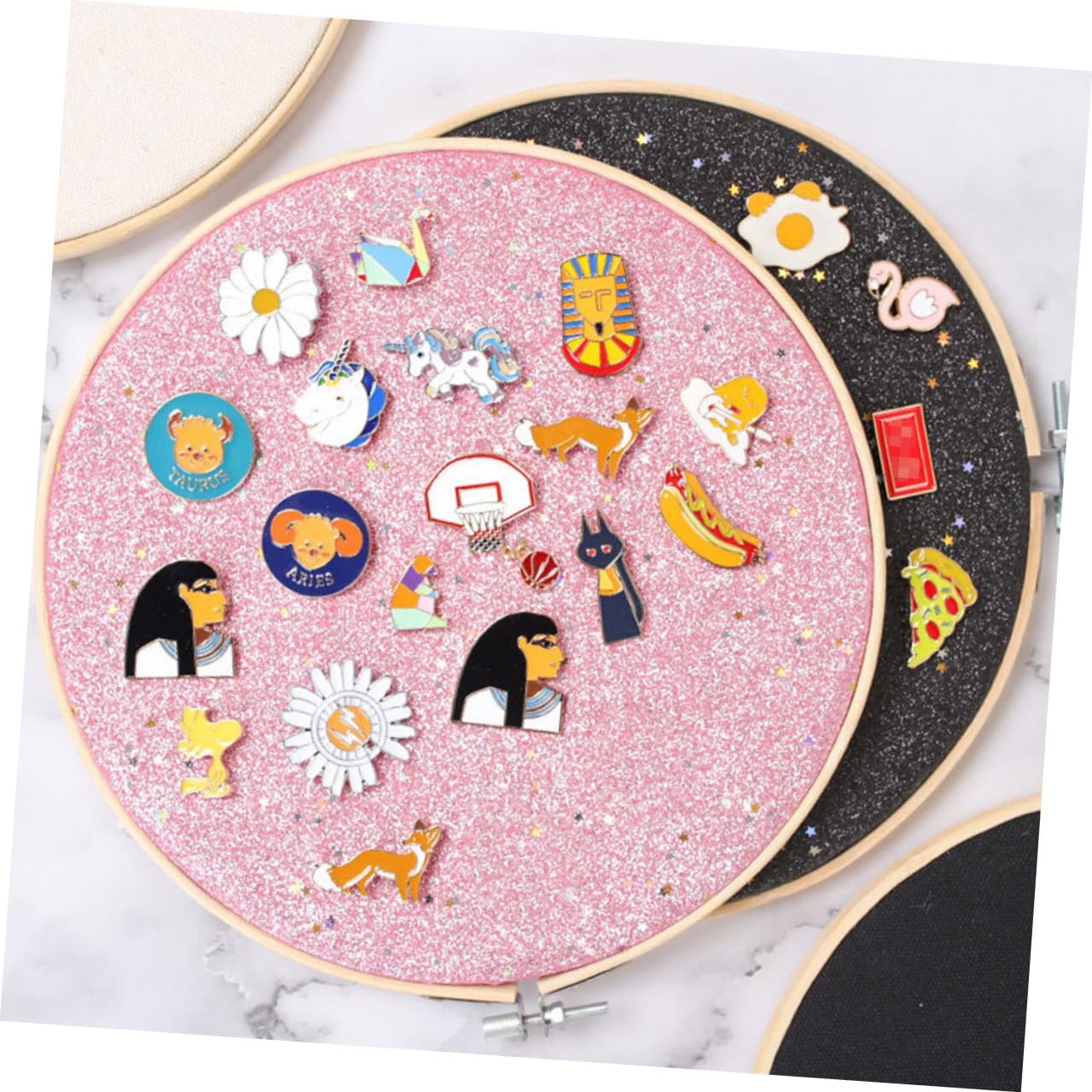 VALICLUD Bamboo Jewelry Storage Holder for Brooch and Rings Display image 4