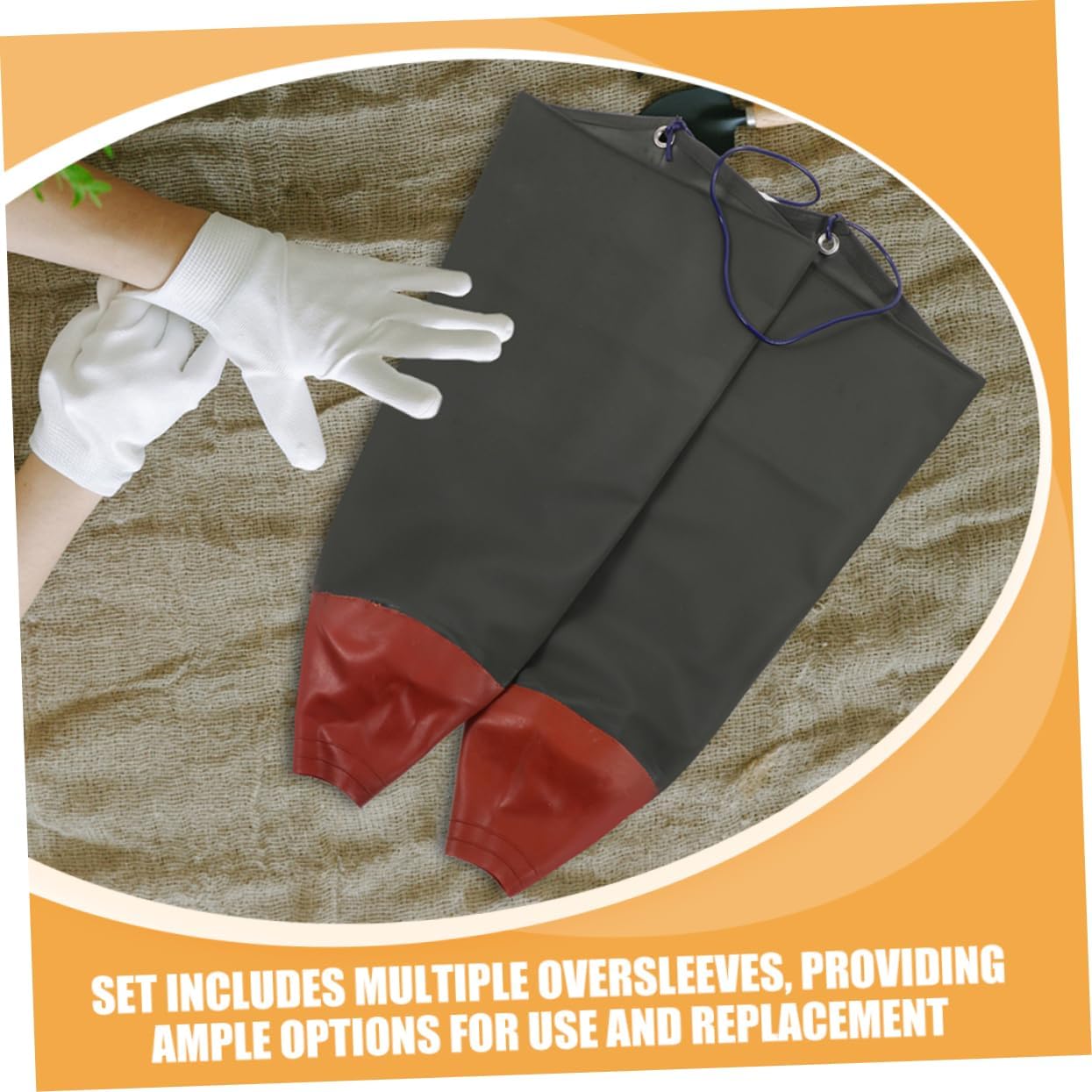 LIFKOME 2Pairs Rubber Arm Oversleeves Long Elbow Kitchen Gloves for Household Tasks Comfortable Work Sleeves Protects Clothing From Dirt and Oil