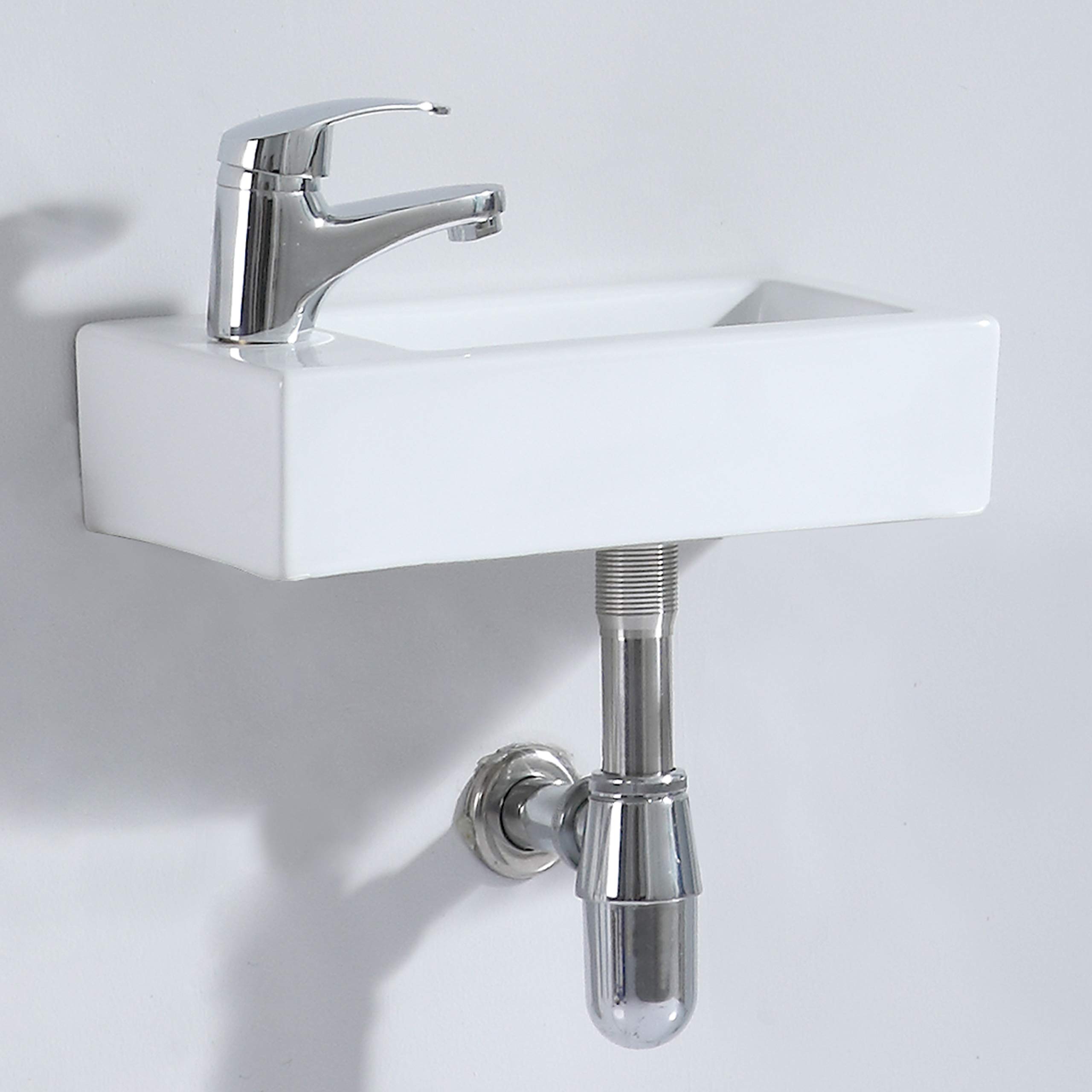 Buy Eridanus Wash Basin Sink, Series VentoLeft, Ceramic Rectangular