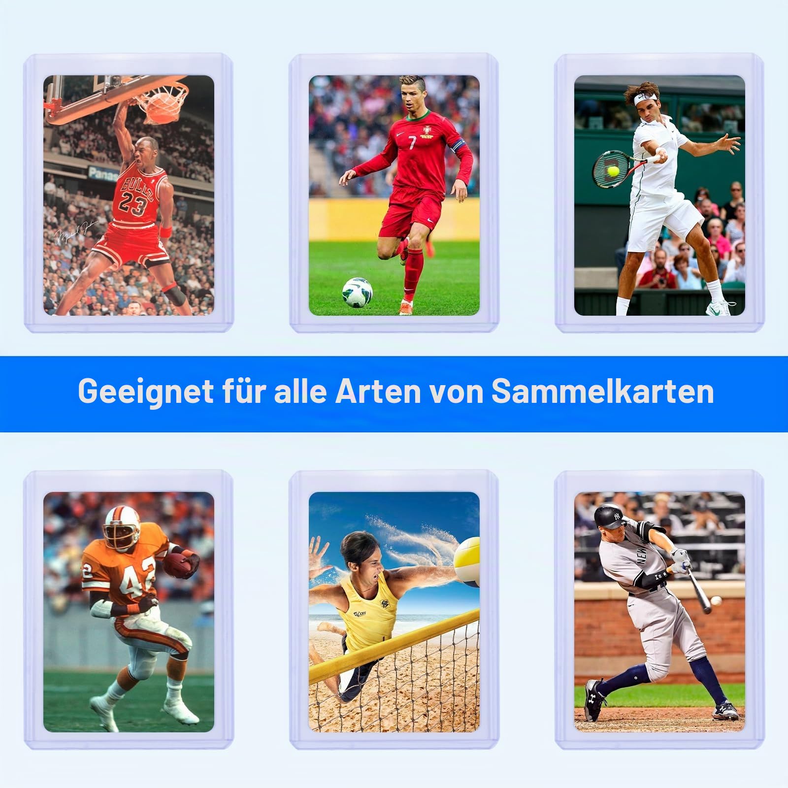 Transparente Kartenschutzhüllen 100 er Set Card Sleeves Clear Regular Dicke Sammelkartenhüllen Geeignet für Sportkarten, Sammelkarten, MTG, Pokemon Magic