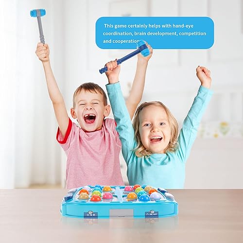 Miniatura 2 de PowerTRC Juego de arcade Whack A Mole  Juguete para golpear hasta dos jugadores, actividad interactiva y educativa para el desarrollo temprano en