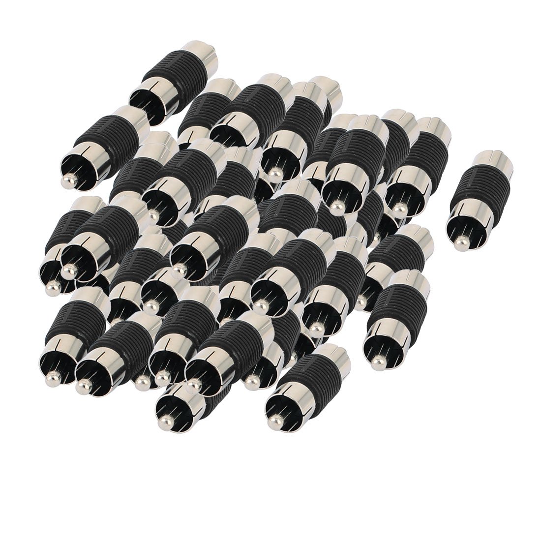 Aexit 50 sztuk pojedynczy Å‚Ä…cznik gramofonowy RCA mÄ™ski na mÄ™ski adapter konwertera audio(50 pièces RCA Single Coupleur Phono RCA Adaptateur Convertisseur Audio Mâle