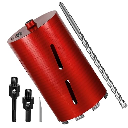 Miniatura 23 de Brocas de núcleo de diamante SALI de 1 3/4" de diámetro, 254mm/10" de profundidad de perforación, rosca de 5/8-11", broca de núcleo turbo con