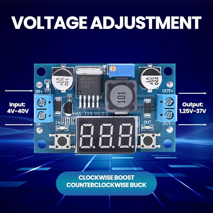Módulo Regulador de Voltaje LM2596 Ajustable Pack 2 miniatura 3
