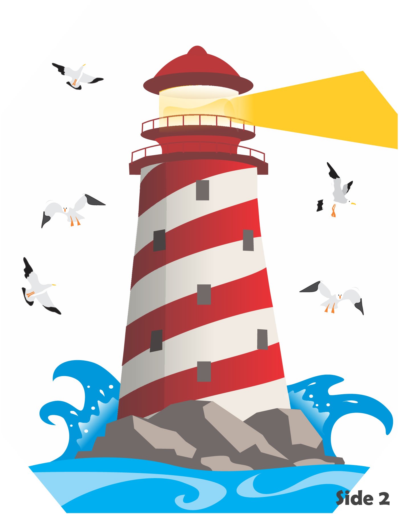 Lighthouse Windspiel aus Holz, hergestellt in den USA