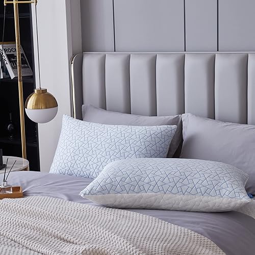 Miniatura 2 de Almohada refrescante para personas que duermen con calor - Almohada Queen para dormir de lado y espalda - Almohadas de cama ajustables - Almohada de