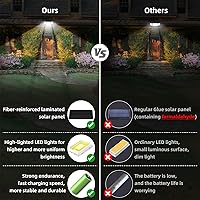 Vista 4 de 2500LM Solar Lights Outdoor with Motion Sensor,3 Head 270° Wide Angle Street Area Lights,IP65 Waterproof Security Lighting with 3 Modes(Non-Remote,1