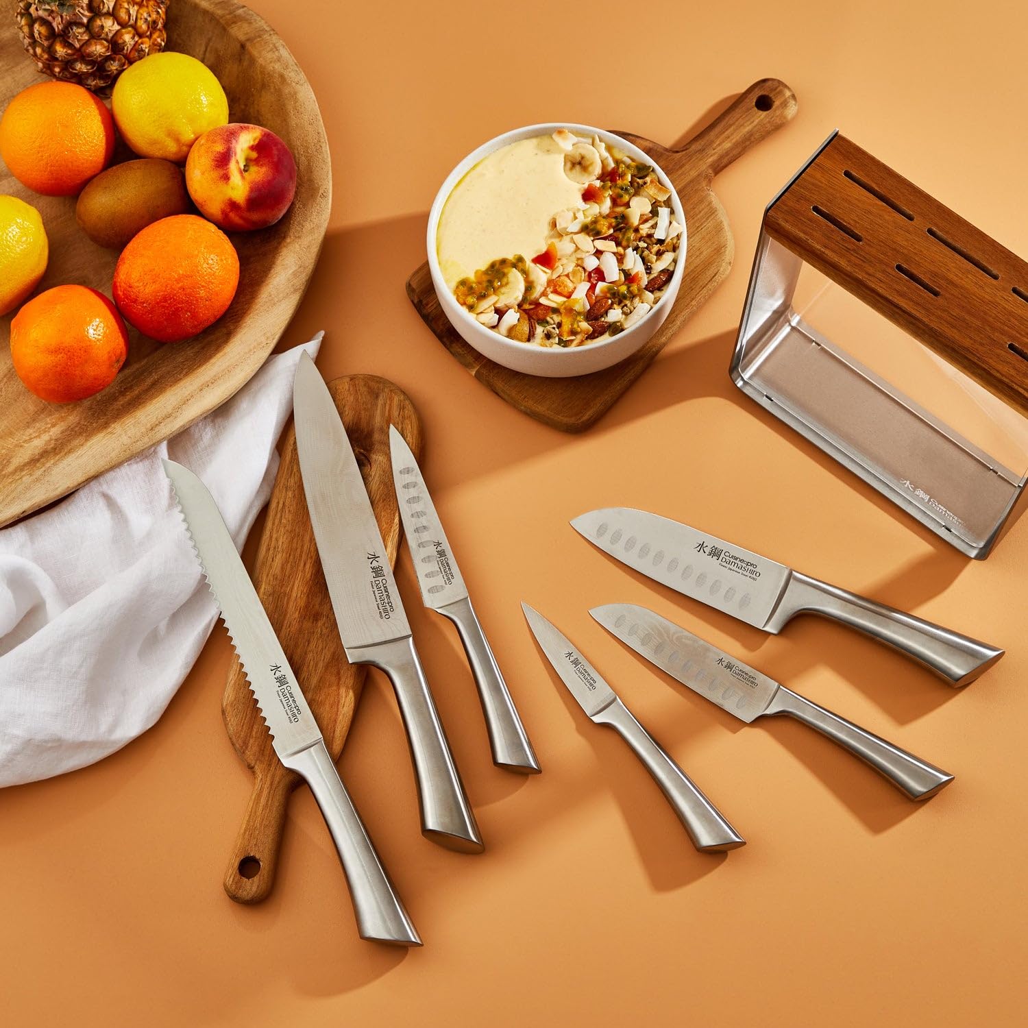 Amazon.com: Cuisine:pro Damashiro Knife Block (Kinzoku, 7 Piece