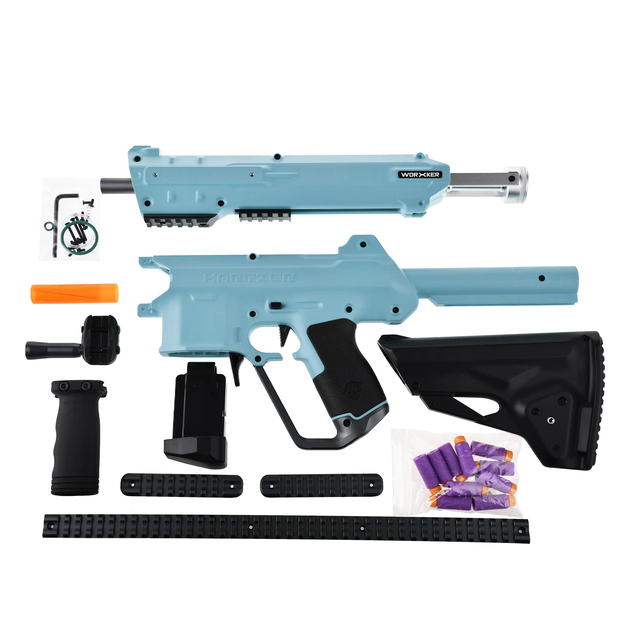 Amazon.com: WORKER Harrier Blaster, Full Mod Kit Half Dart Blaster