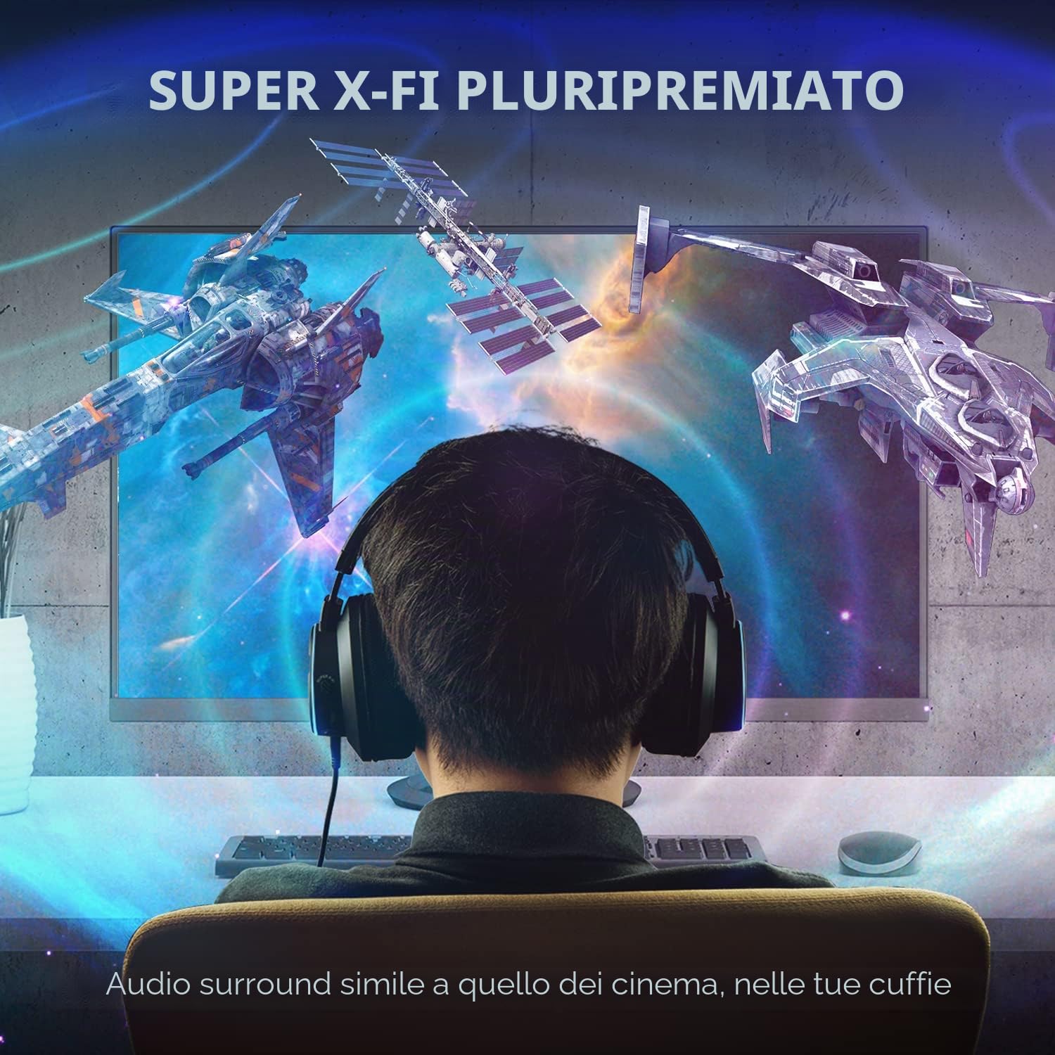 Creative Sound Blaster X1 Hi-RES Super X-Fi DAC Esterno USB e Amplificatore per Cuffie per PC e Mac, Compatibile Anche con PS4, PS5 e Nintendo Switch