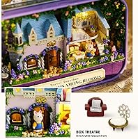 Vista 5 de Spilay - Casa de muñecas en miniatura con muebles, kit de casa de muñecas de madera para hacer tú mismo, modelo de mini caja de hierro tipo teatro