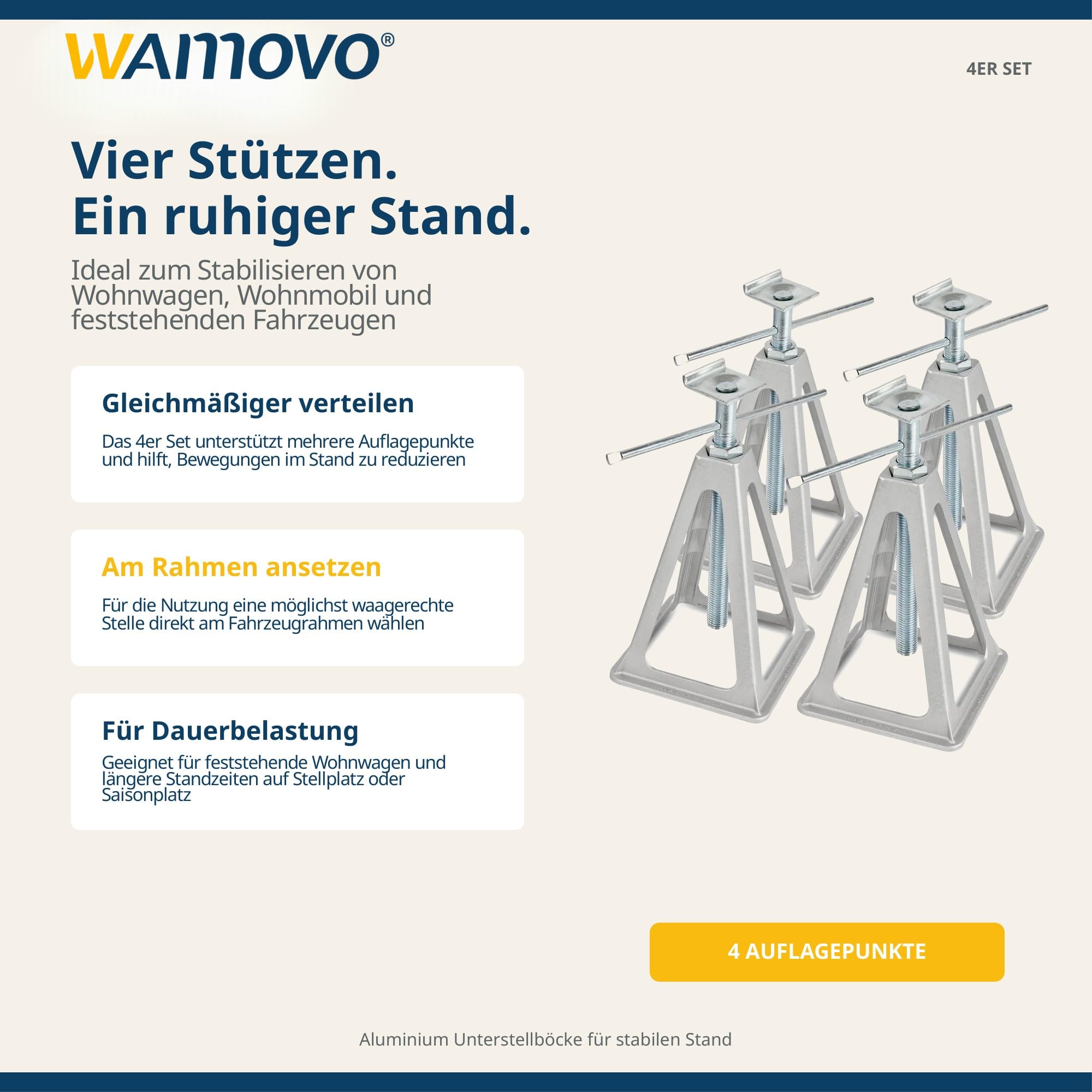 Alu Stützbock Set | L-Profil | 1000Kg Tragkraft | 42cm Höhe | L-Aufnahme (4)