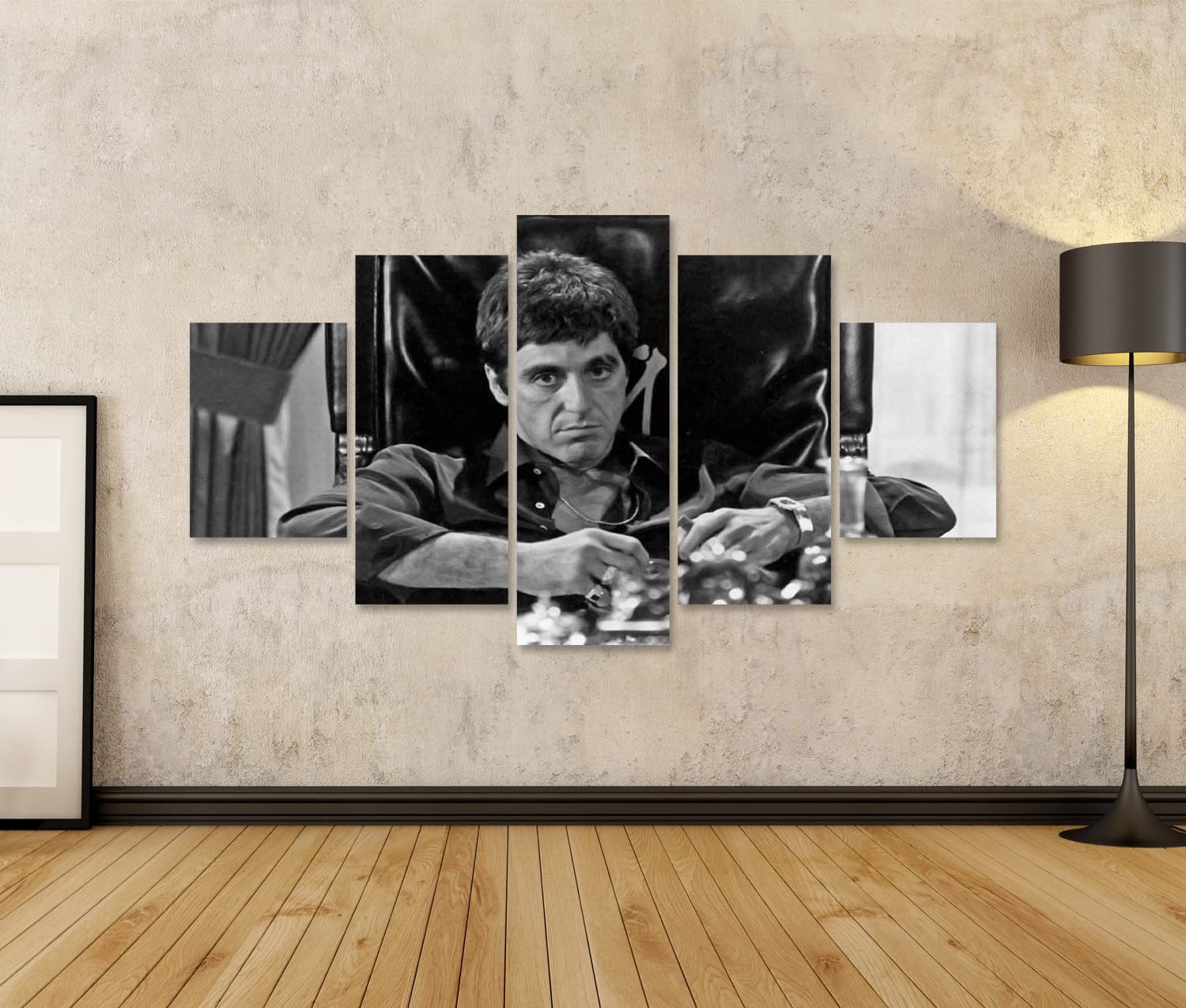 islandburner Bild auf Leinwand Pacino Scarface Tony Montana Kult Gangster Movie Film Ikone V3 Bilder Wandbilder Poster