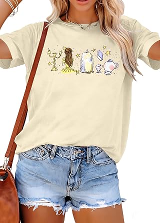Magical Shirt for Women Magic Kingdom Shirt Castle Graphic Tee Casual Family Vacation Holiday Short Sleeve Tops