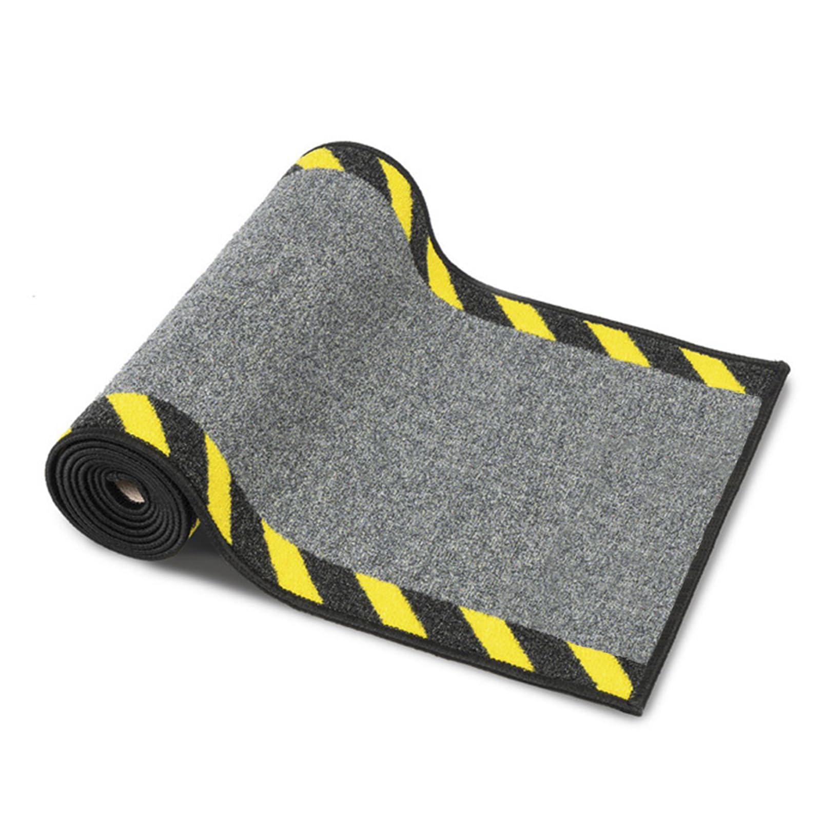 etm Cable Mat with Warning Border - Safety Mat for Office & Warehouse - Non-Slip, Washable - Black/Yellow, 40 cm x 200 cm