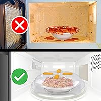 Vista 5 de Hover Cover Tapa magnética para microondas para alimentos Tapa transparente contra salpicaduras de microondas Tapa para plato de microondas