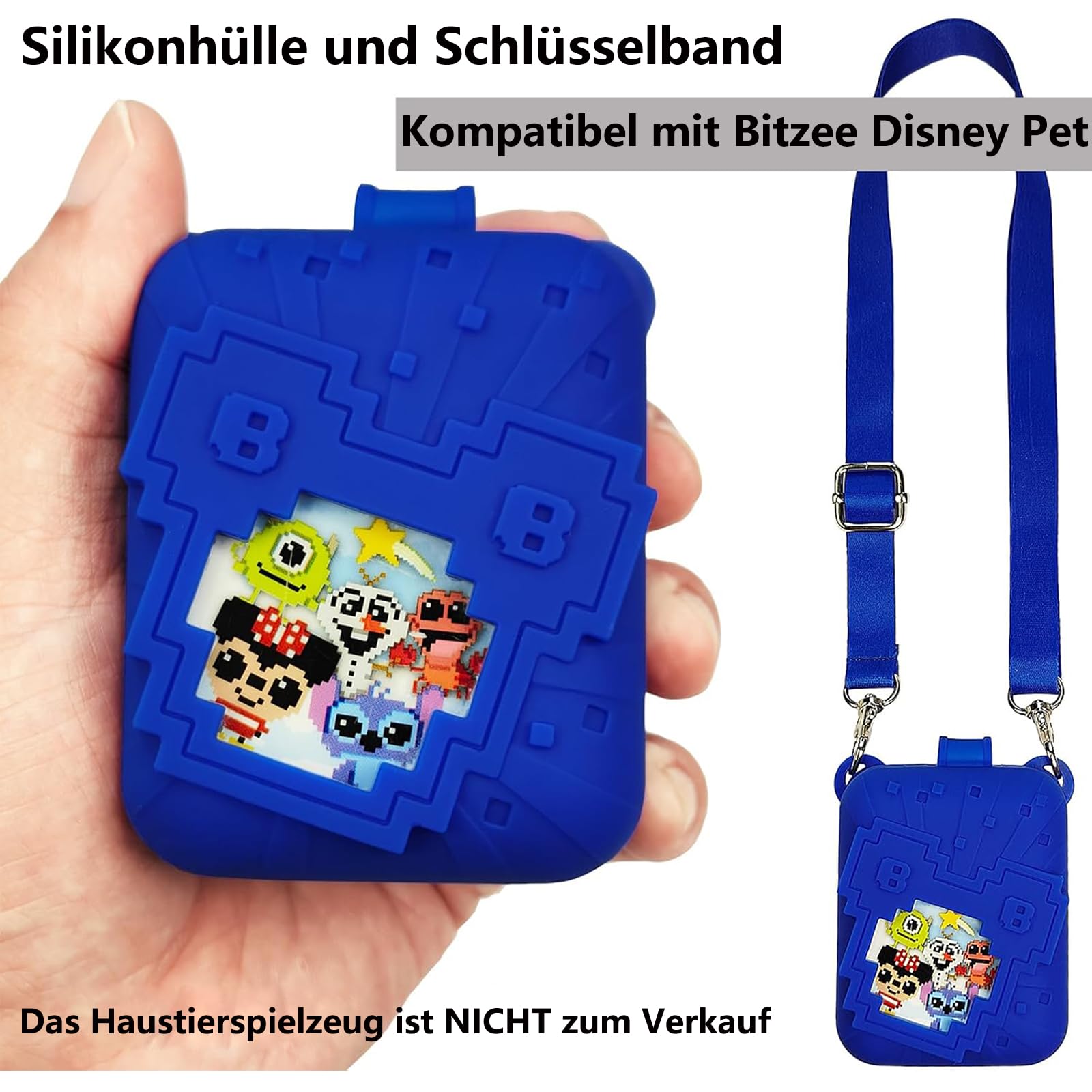 BCWEGION Silicone Schutzgehäuse für Bitzee Disney Interaktives Spielzeug Digitales Haustier, Schutzhülle für das Neue Bitsy elektronische virtuelle Haustier(Nur Silikonhülle) - 3
