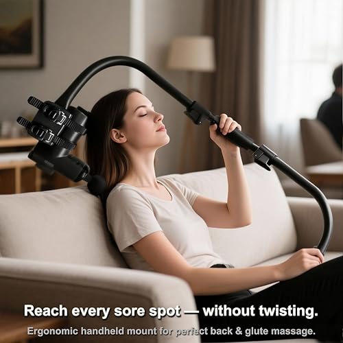 Miniatura 2 de Adjustable Massage Gun Holder with 32"-37" Length Range for Back, Neck, and Shoulders  Compatible with Most Massage Guns, Ergonomic Design for