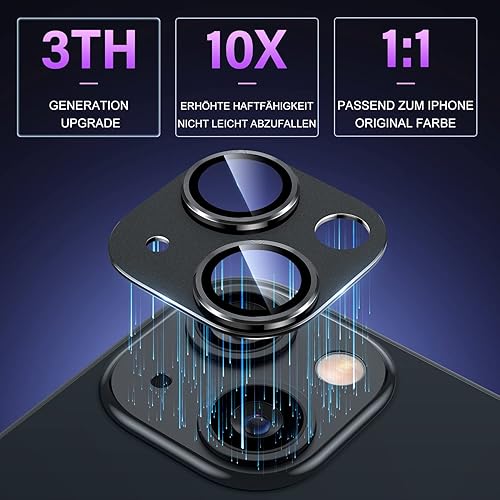 Vista 189 de Uyiton - Protector de lente de cámara de iPhone 13 Pro y 13 Pro Max, fuerte absorción, protección anticaídas, cubierta de cámara trasera, vidrio