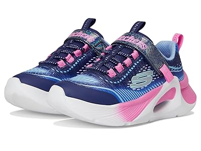 SKECHERS KIDS Tide Tech 303896L (Little Kid/Big Kid) Girls Shoes Navy/Multi : 10.5 Little Kid M, Textile