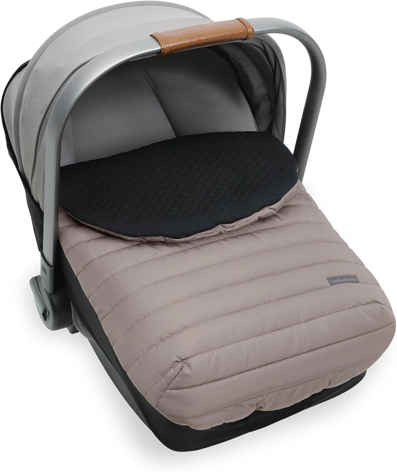 Little Unicorn Winter Car Seat Cover | Premium Insulated Fabric | Universal Fit & Easy to Install | Travel Bag Included (Mushroom)