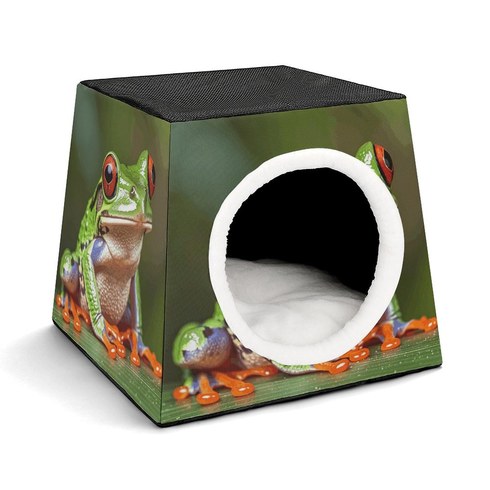 Nichoir confortable pour animaux avec motif grenouille capsule chaude pour chat