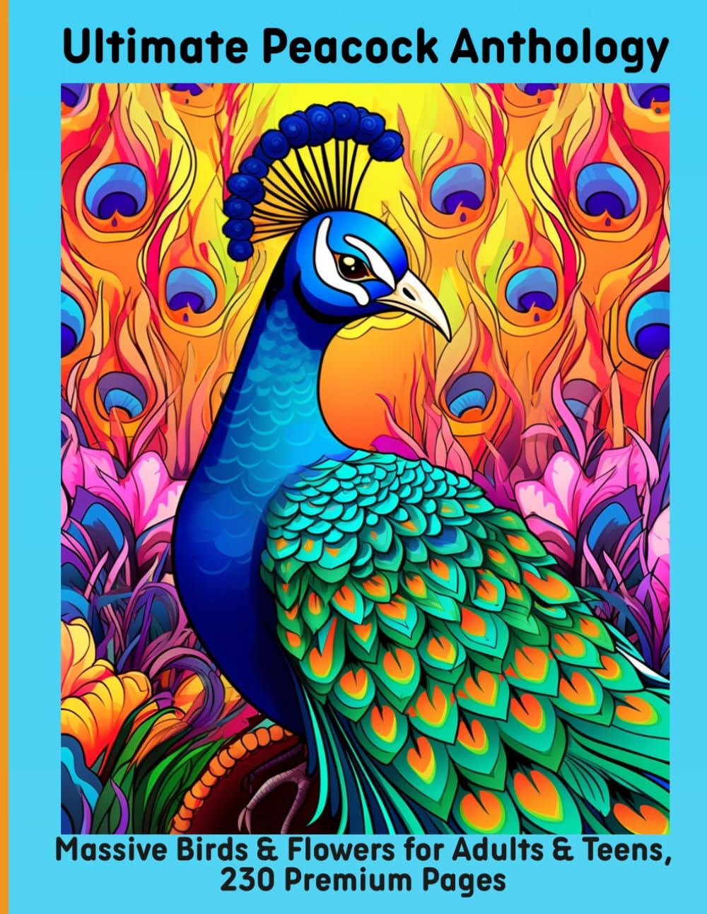 Ultimate Peacock Anthology: Massive Birds & Flowers for Adults & Teens, 230 Premium Pages