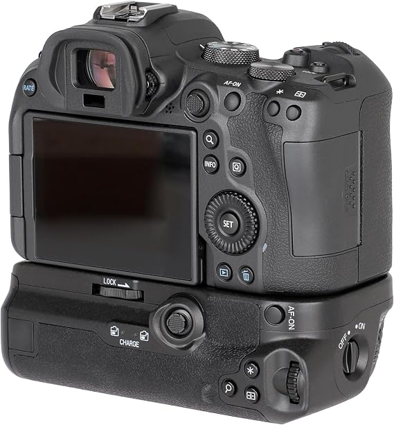 ayex Pil sapı Canon EOS R5 R6 & R6 Mark II BG-R10 gibi kompakt sap rahat ve güvenli tutuş Ergonomik sağlam işçilik
