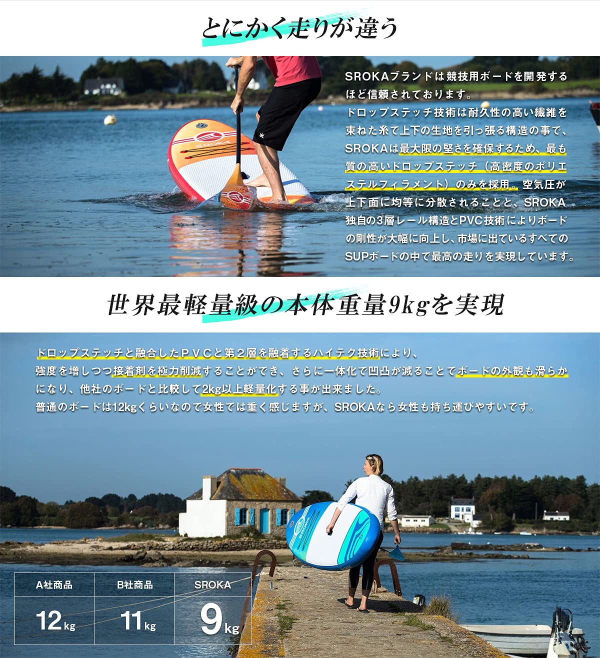 wbさん専用　SROKA スタンドアップパドルボードセット Amazon | 【世界チャンピオンが考案した】SROKA サップ SUP スタンド
