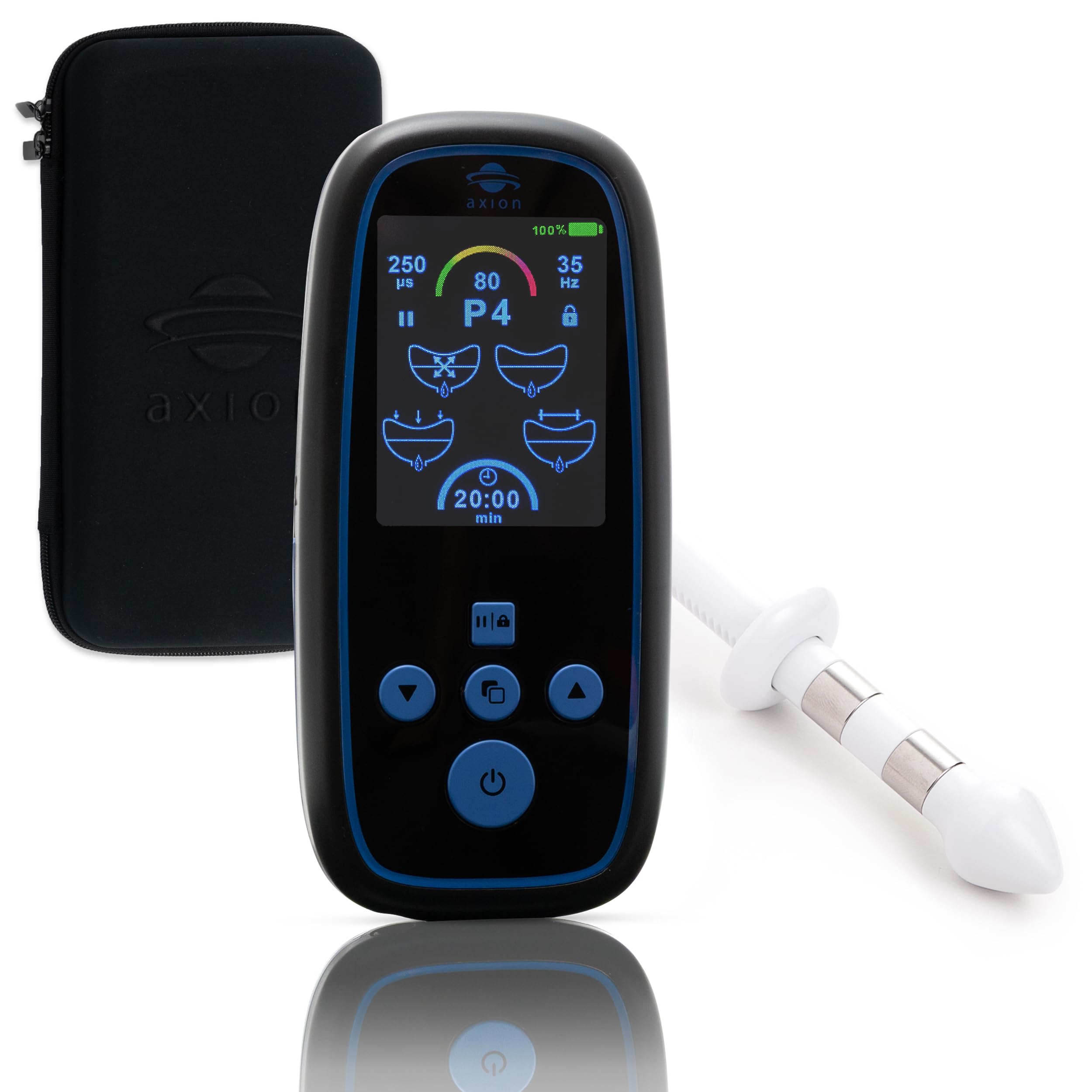 axion® Stim-Pro I-3000 Beckenbodentrainer für Mann mit Analsonde gegen Inkontinenz I 4 EMS Programme, 80 Intensitätsstufen, USB-C Akku, Timer & Speicher I Zertifiziertes Medizinprodukt nach MDR