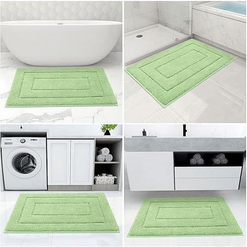 Miniatura 24 de Buganda Alfombras de baño, 24" x 16", Alfombras de baño de microfibra suaves y absorbentes, Alfombra de ducha esponjosa antideslizante, Alfombras de