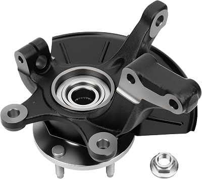 698-405 Front Left Steering Knuckle and Hub Assembly, Driver Side