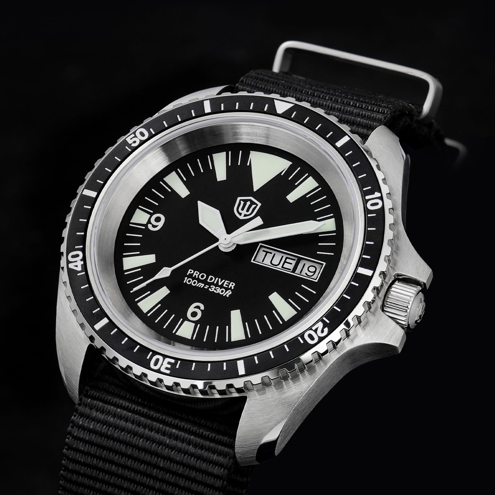 watchdives WD1980 VH31/517 Orologio Al Quarzo, Orologio Subacqueo Militare, 39 MM, Vetro Zaffiro, Orologio Da Polso Di Lusso, Impermeabile 100 M, Orologio Da Uomo