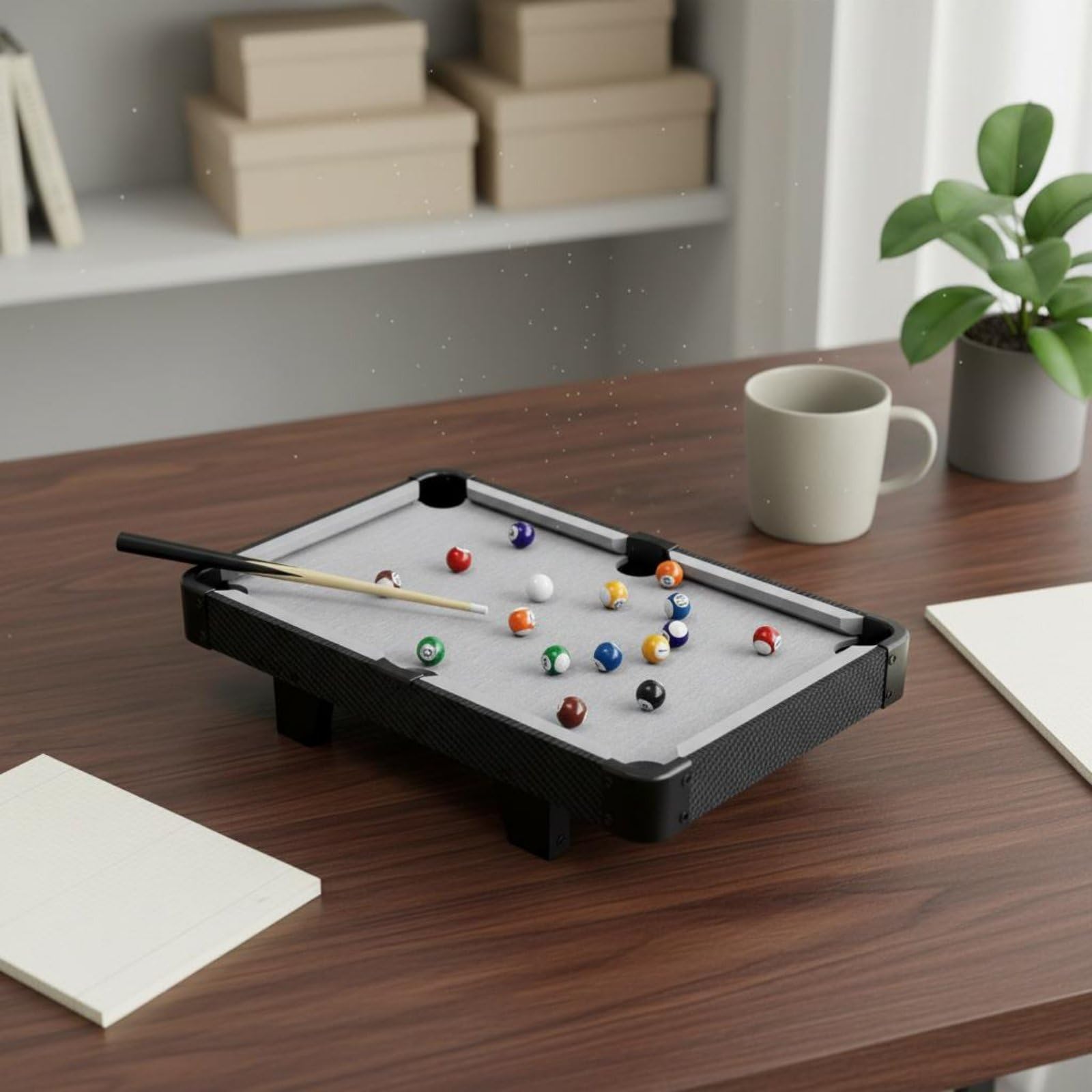 TISHITA Billar Infantil Juego de Mesa Mini Mesa de Billar Juguete de Billares Set de Billar Portátil con Superficie de Fieltro Suave para Desarrollo de