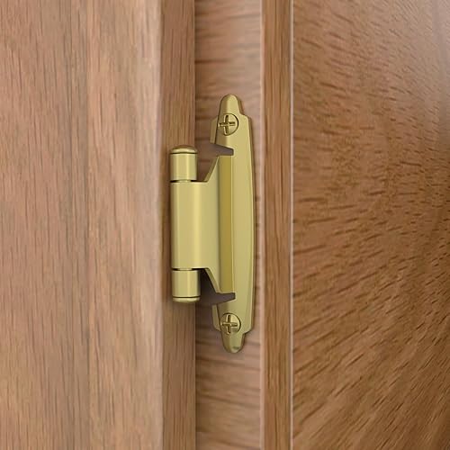 Miniatura 2 de Chibery Bisagras de gabinete de 38 pulgadas, paquete de 6 bisagras de montaje frontal de cierre automático con parachoques de puerta, accesorios