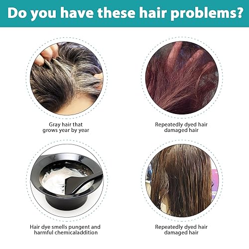 Miniatura 4 de Champú de tinte para el cabello con burbujas vegetales, color de cabello para cobertura de cabello gris, champú natural instantáneo para mujeres y